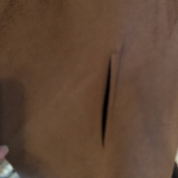 KATIE TODD brown faux suede cape size large/extra large - Picture 12 of 14